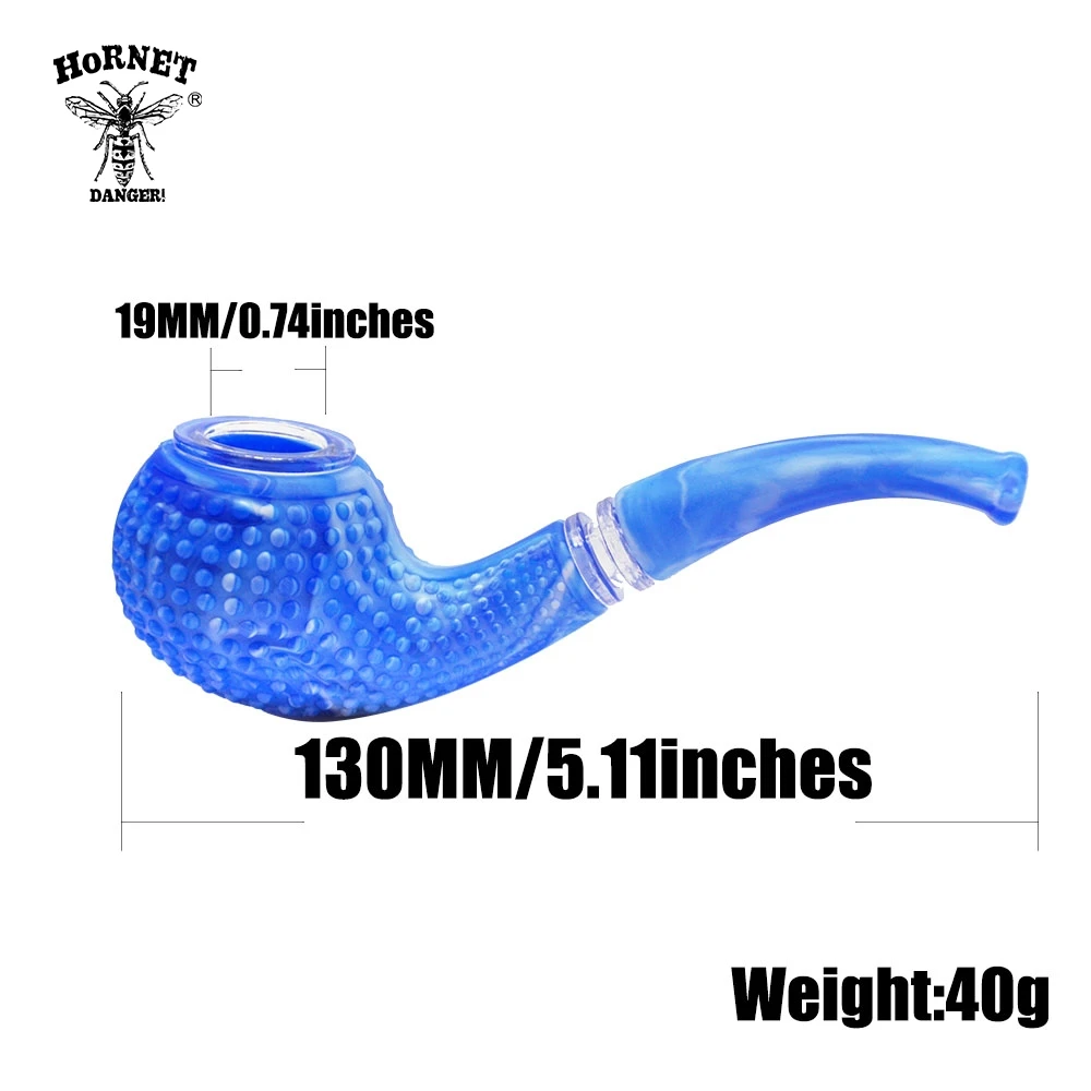HORNET стеклянная курительная трубка со стеклянной чашей силиконовая для трав