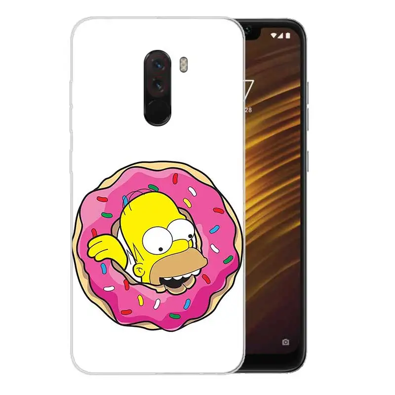 Силиконовый чехол Homer J. Simpson с принтом для Xiaomi Pocophone F1 Mi 5S Plus 5X 6X A1 A2 8 lite 9 SE Max 3 Pro Note 2 |