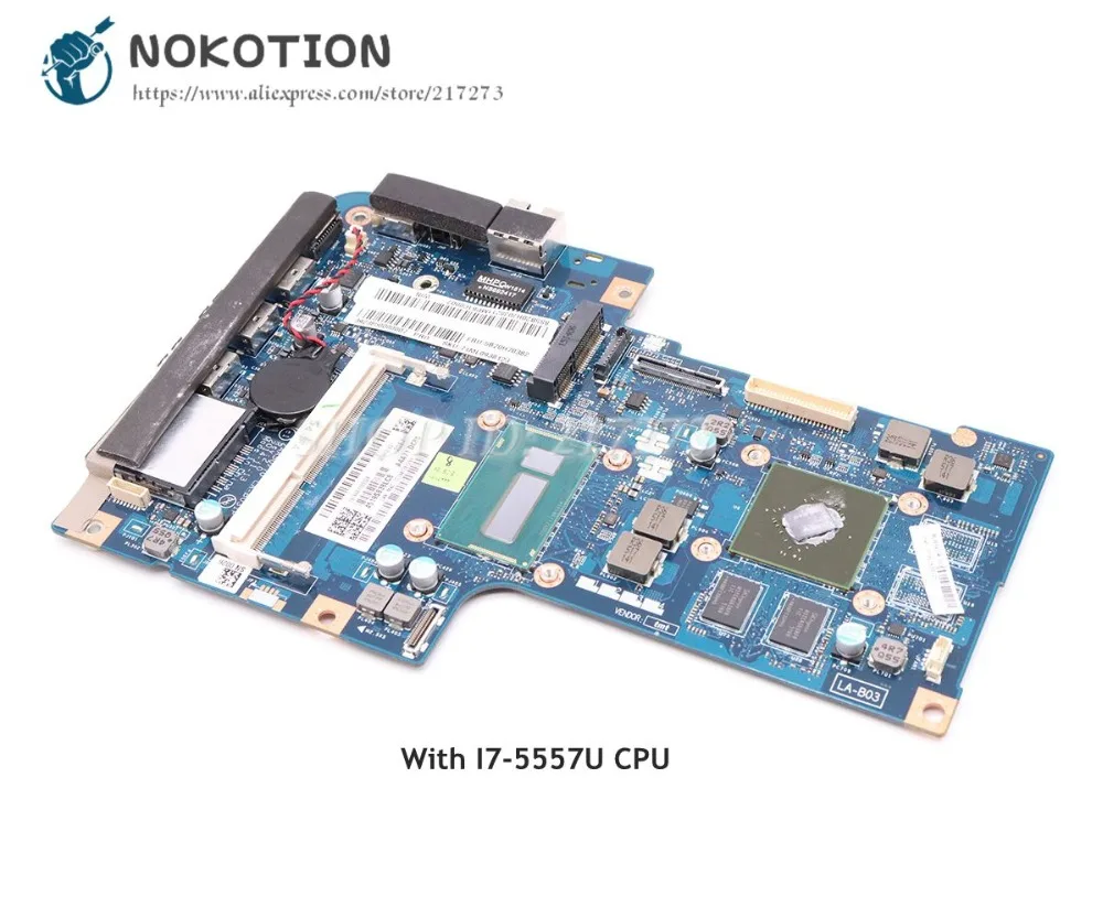 

Материнская плата NOKOTION для Lenovo A740 все-в-одном AiO, материнская плата для ноутбука 27 дюймов, SR26E i7-5557U CPU 5B20H70382 ZAA50 70, системная плата