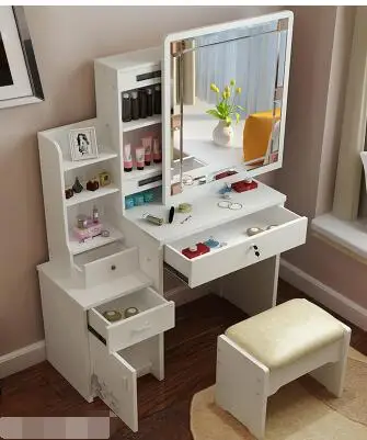 Makeup cabinet table. The multi-function.. European makeup chair.