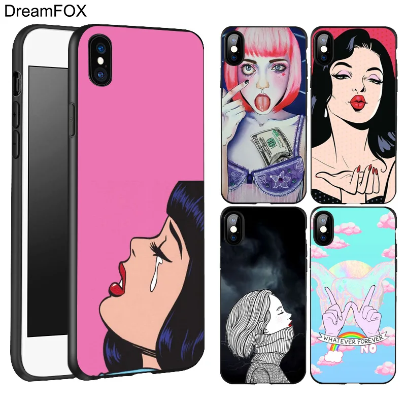DREAMFOX L129 Художественный Черный Мягкий силиконовый чехол из ТПУ для Apple iPhone 11 Pro XR XS