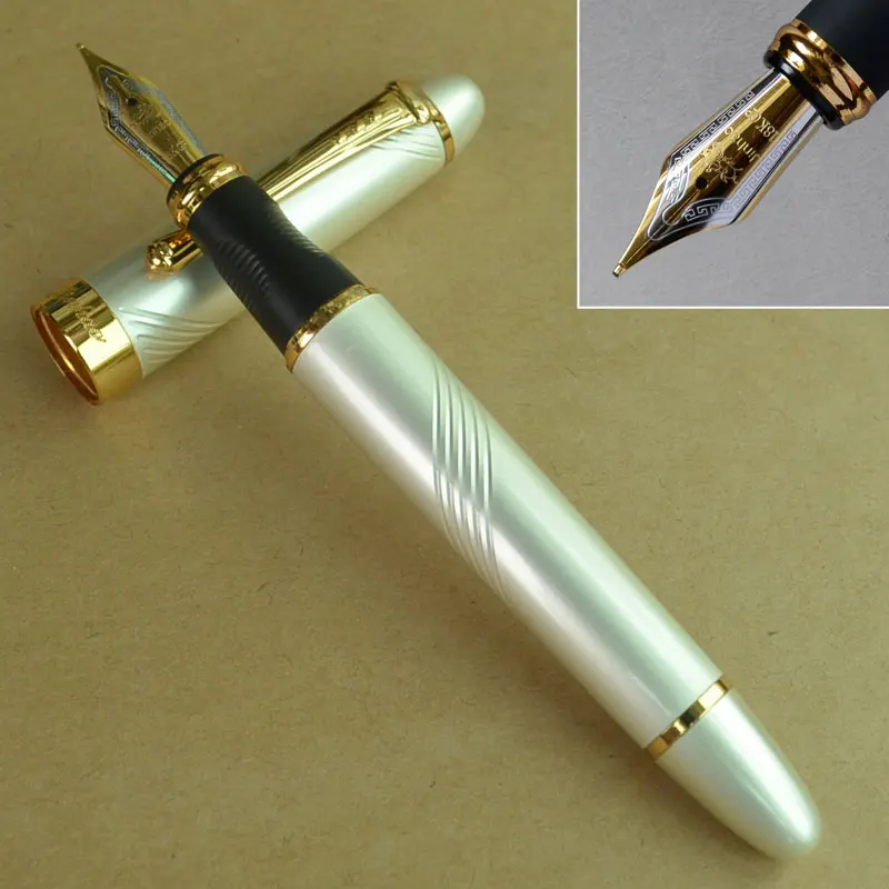 JINHAO X450 белый/золотой 18KGP 0 7 мм перо с широким основанием 450 Роскошный деловой синий