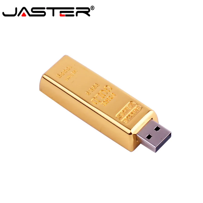 JASTER Металлическая Имитация золотых полос модель USB флеш-накопитель ручка-накопитель Золотая карта памяти 4 ГБ/8 ГБ/16 ГБ/32 ГБ U диск thumb Drive
