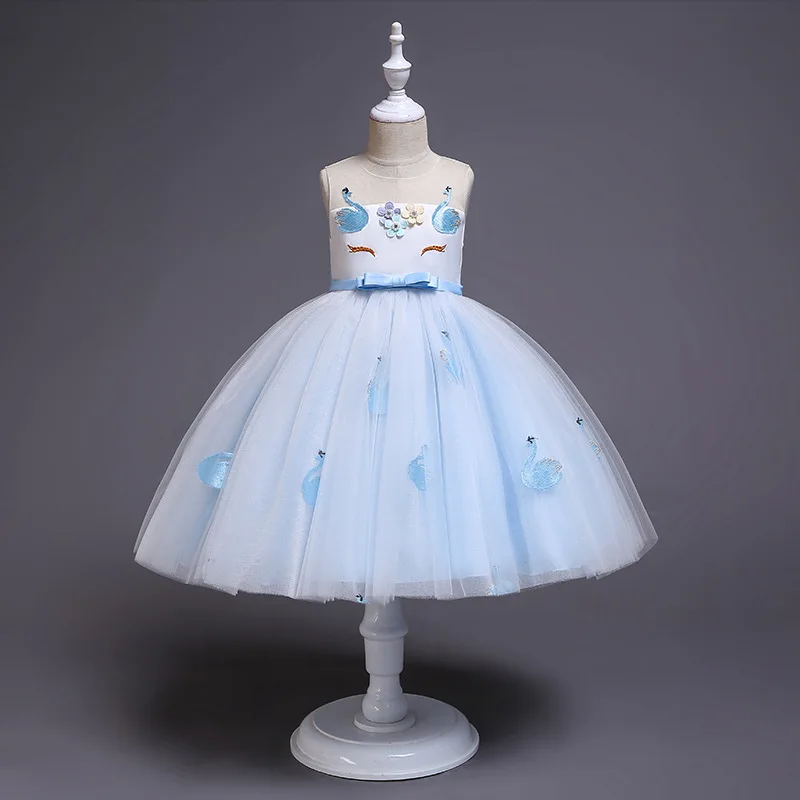 

2019 Girls Party Dresses Ball Gown For Teens Kids Baby Girl Birthday Wedding Princess Unicorn Dress Children's Clothing Costumes