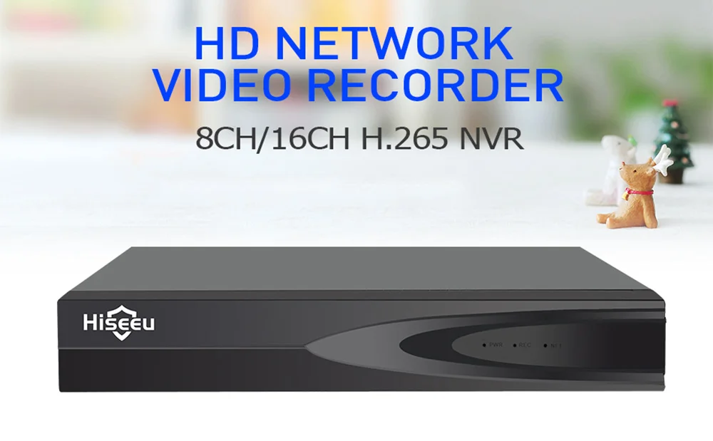 Hiseeu H.265 HEVC 8CH 16CH CCTV NVR For 5MP/4MP/3MP/2MP ONVIF 2.0 IP Camera Metal Network Video Recorder P2P For Cctv System