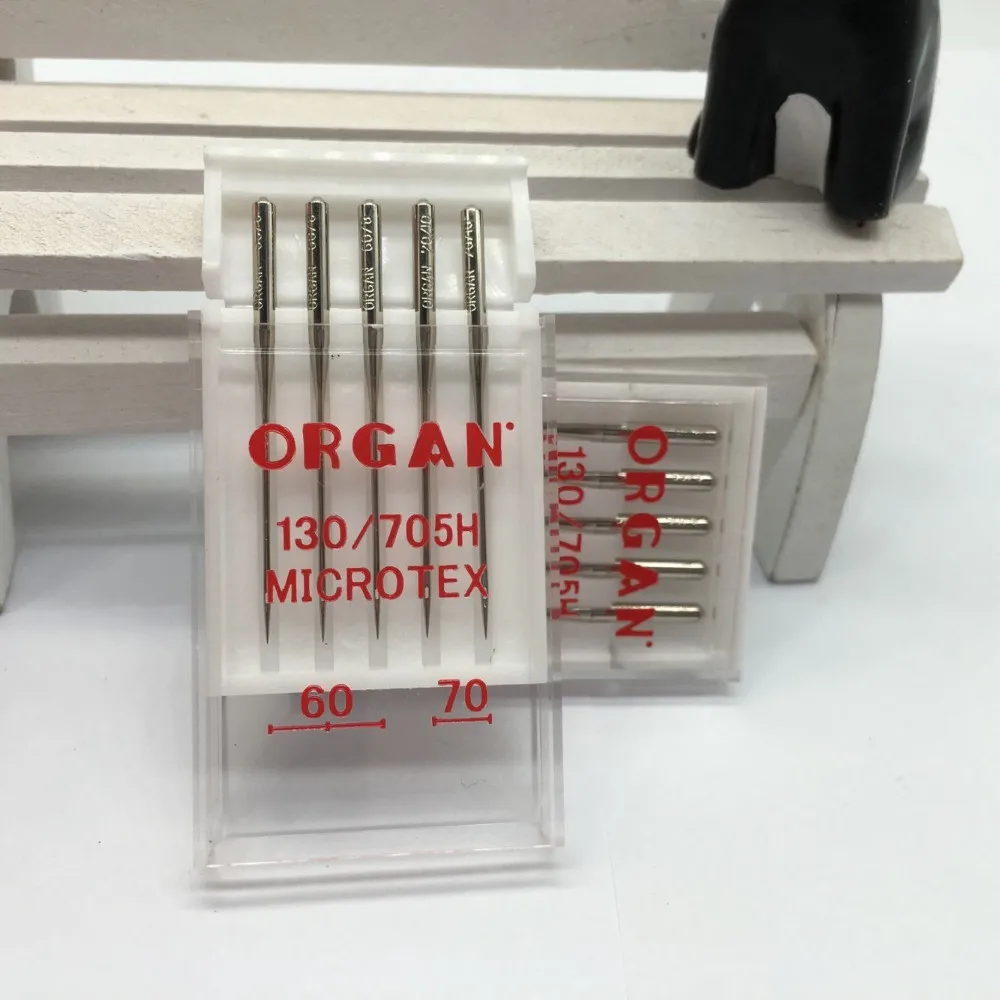 Иглы organ, детали бытовой швейной машины, Microtex, швейные иглы 70/10, особенно хорошо подходят для микротканей, шелка и т. Д.(1 упаковка = 5 шт