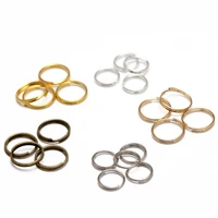 200pcslot 5 6 7 8 10 12 14 mm key chains open jump rings double loops gold color split rings connectors for jewelry making