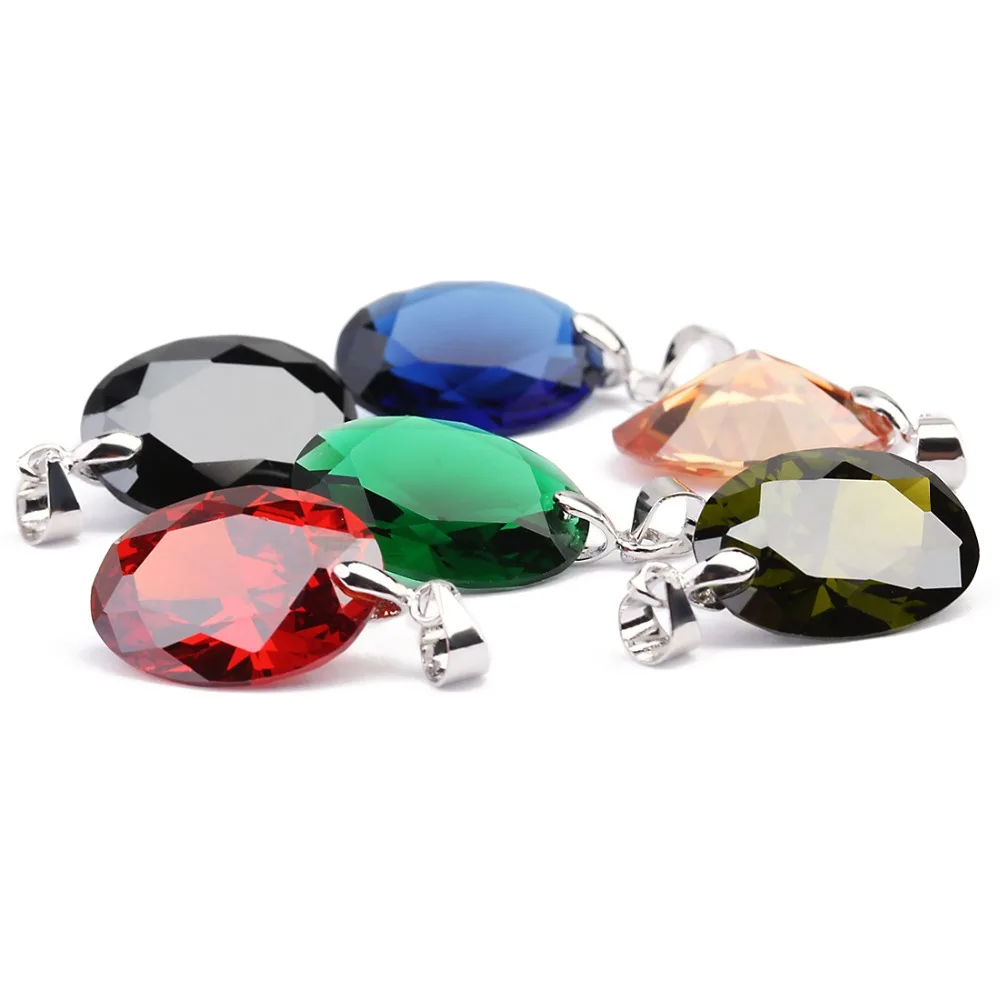 New Blue Crystal Stone Bead 2pcs/lot 10*14mm Natural Zircon Charm Handmade Pendants DIY Necklace Making Jewelry Findings | Украшения и