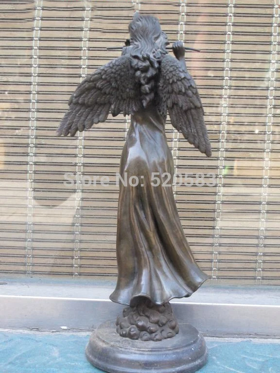 15&quotGreek myth Bronze Art Statue The winged angel musical conductor sculpture | Дом и сад