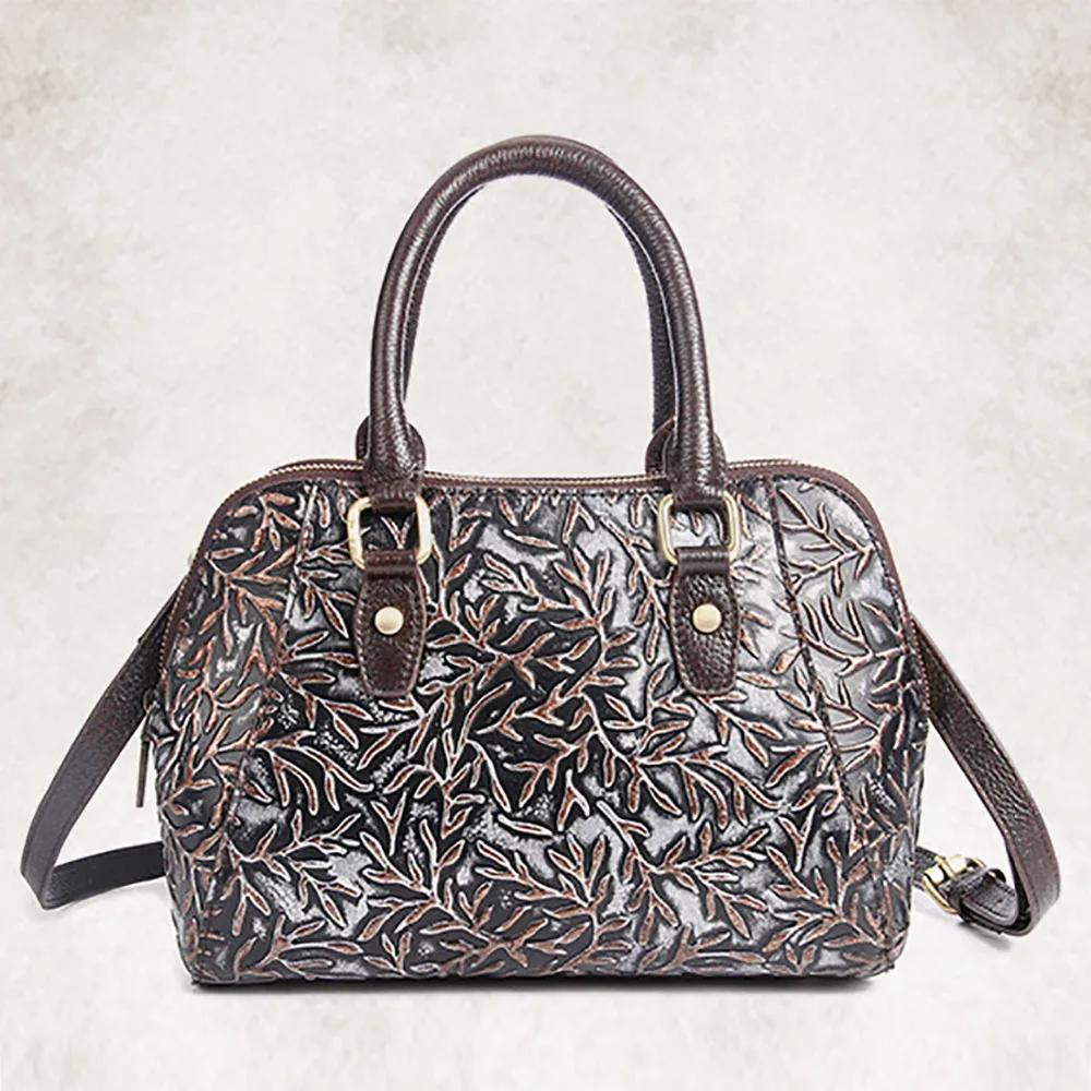 Сумка женская из натуральной тисненой кожи Повседневная офисная через плечо|luxury