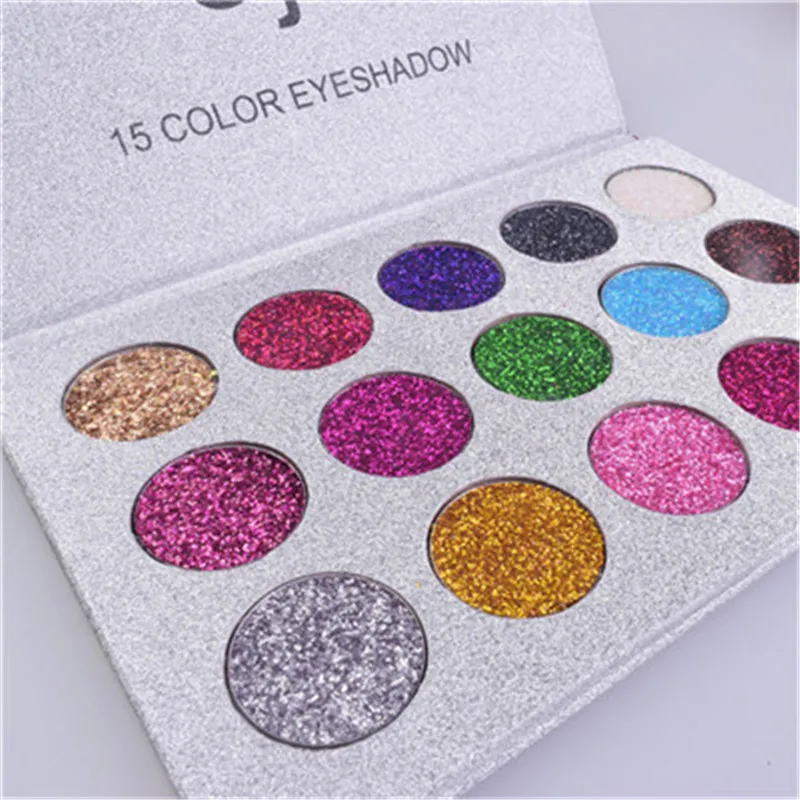 15 Colors Eye Shadow Palette Glitter Waterproof Long-lasting Make Up Shimmer Shiny Powder |