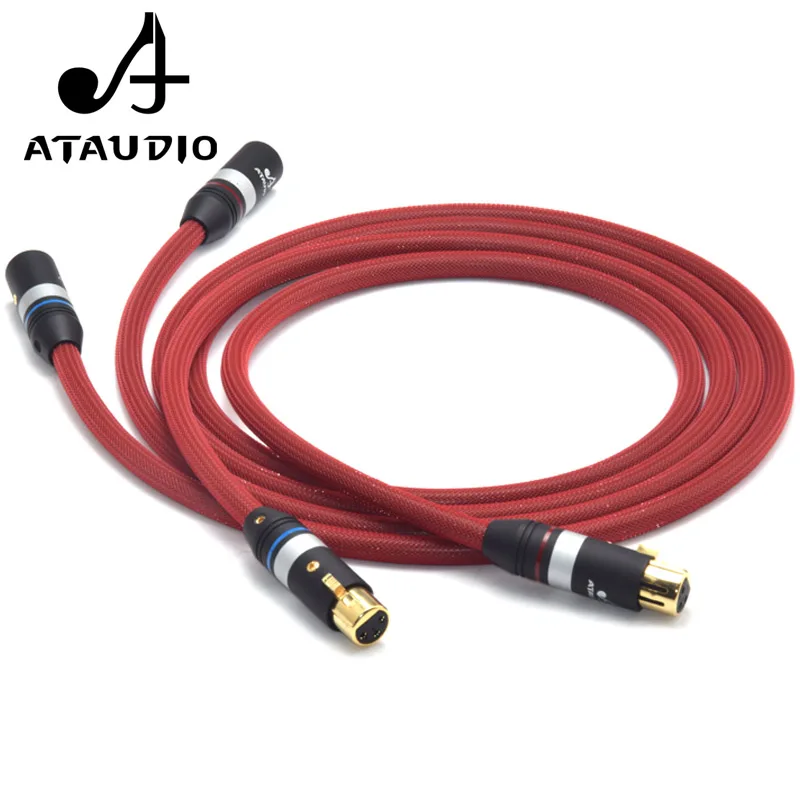 ATAUDIO Hifi 2 XLR кабель 6N OFC VDH гнездовой на штырьковый стерео аудио кабель|Кабели VGA| |