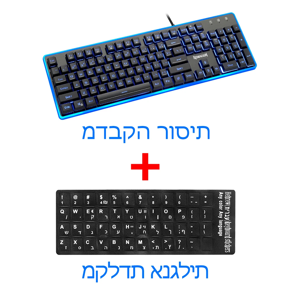 K509 IL Redragon K509 USB игровая Мембранная Клавиатура эргономичный 7 цветов светодиодный с подсветкой клавиши полный ключ анти-ореолы 104 проводной ПК компьютер геймер - Цвет: K509 IL