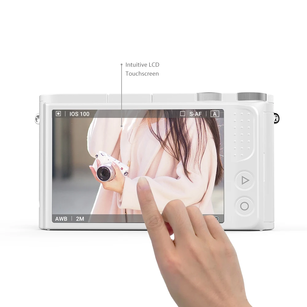 YI M1 цифровой Камера 2 объектива беззеркальных премьер зум 20MP WI FI BLE ЖК дисплей