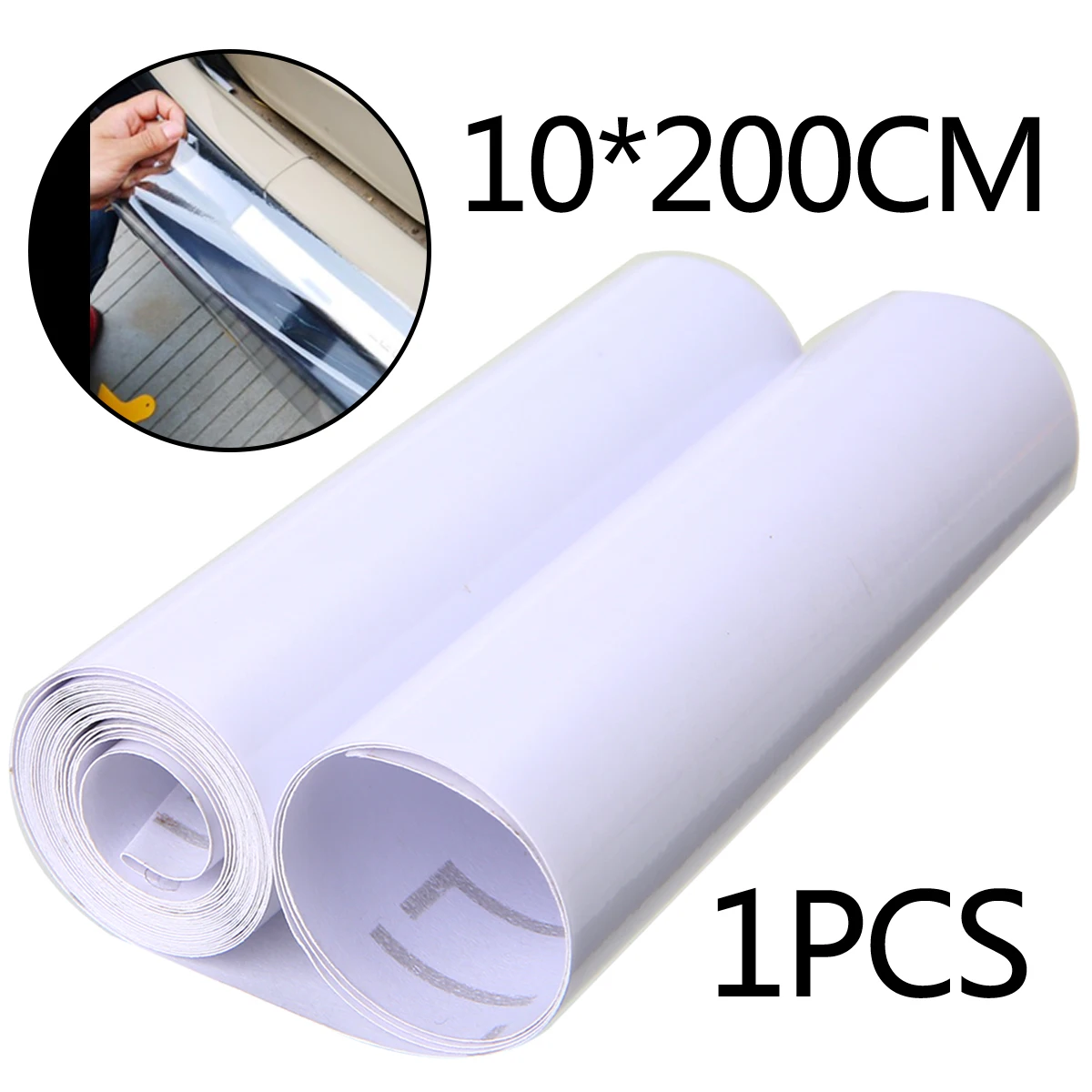 

New Arrival 1pc 10*200cm DIY Clear Vinyl Car Door Sill Edge Film Anti-Scratch Paint Protector Films