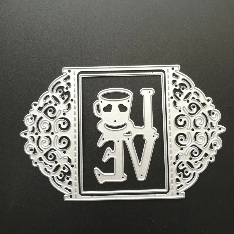 Love frame Metal Cutting Dies Stencils for DIY Scrapbooking photo album Decorative Embossing Paper Cards | Канцтовары для офиса и