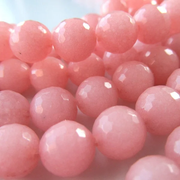 

2017 Promotion Real Round Aaa Jades hot pink jadee 8mm Faceted Rounds Pieces