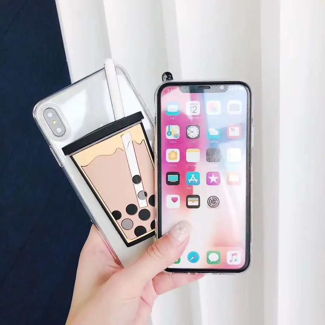 Корейский Bubble Tea3D чехол для телефона iPhone6 6s7 8 Plus Coque Fundas Мягкая силиконовая задняя