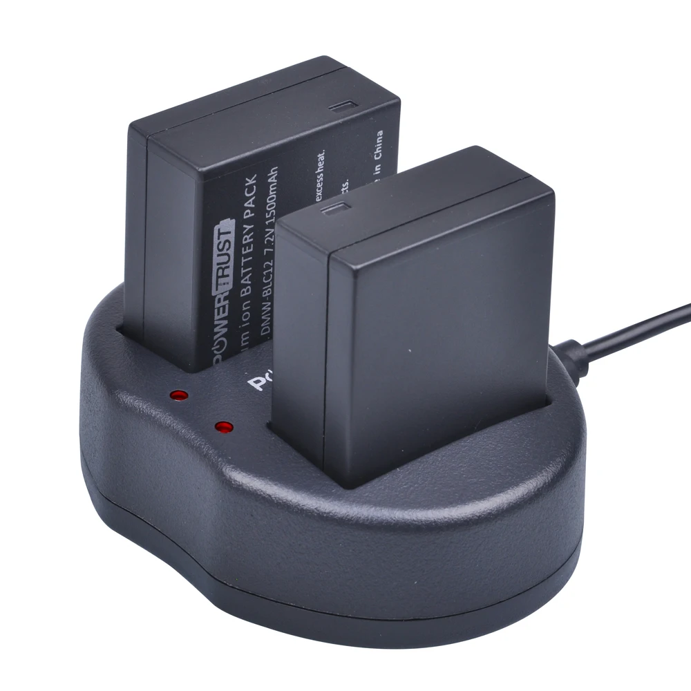 Фото 2 шт., аккумулятор для фотоаппарата и зарядное устройство с двумя USB-портами для Panasonic FZ1000, FZ200, FZ300, G5, G6, G7,GH2 №5