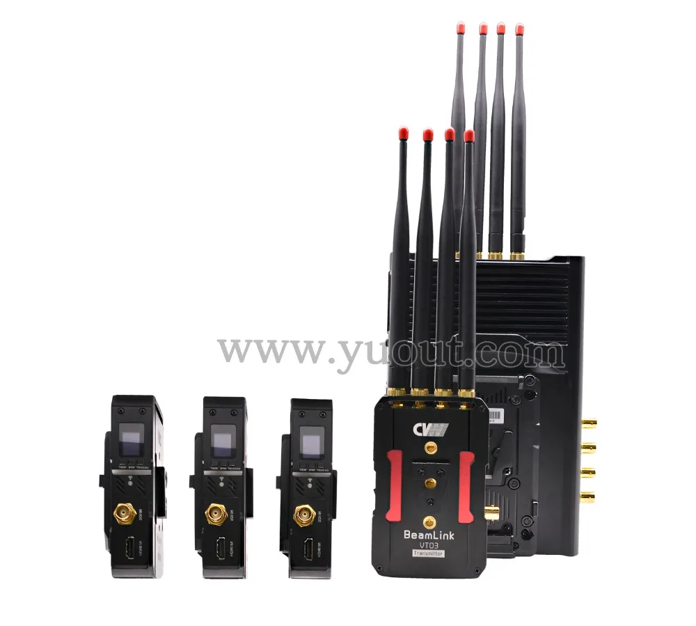 HDMI SDI Беспроводной 500 m/1640ft HDMI SDI беспроводной HD видео передачи TALLY 4TX+ 1RX
