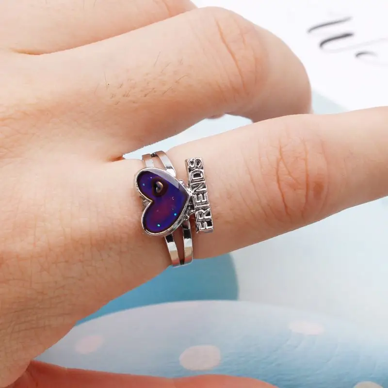 

Best Friend Color Change Mood Ring Emotion Feeling Temperature Rings BFF Jewelry