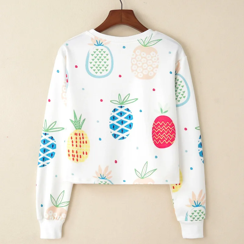 Hitz Европейский комплект с принтом головы ананаса женские модные толстовки