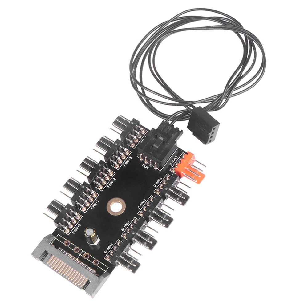 10 портов шасси вентилятор концентратор охлаждения процессора 12 В 4 Pin контроллер