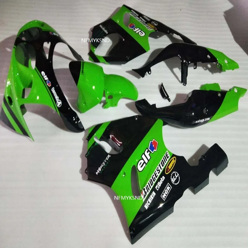 Мотоциклетный зеленый/черный обтекатель на заказ для Kawasaki ninja ZX-7R 96 97 98 99 00 01 02 03
