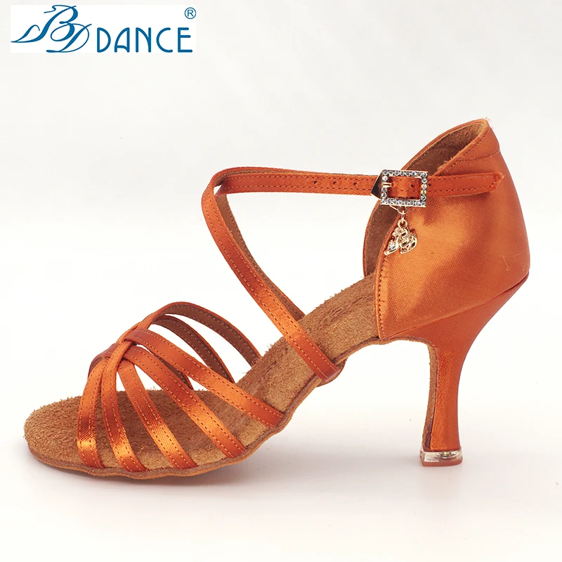 BDDANCE Latin Dance Shoes Authentic Lady Adult New High Heel Soft Bottom National Standard Practice Sandals Diamond bayonet 216