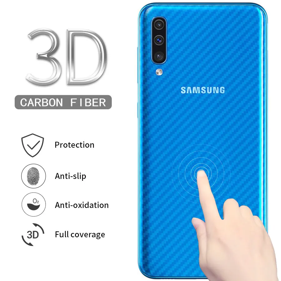 5 шт 3D полное покрытие из углеродного волокна защитная пленка для Samsung Galaxy A50