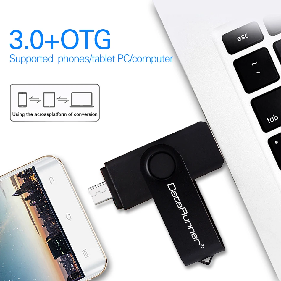 DataRunner высокоскоростной портативный флэш накопитель 128 ГБ USB 16 32 64 256 Micro Usb флешка 3 0
