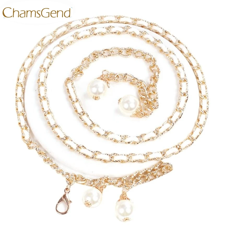 Chamsgend Женская металлическая цепочка из искусственной кожи новый дизайн