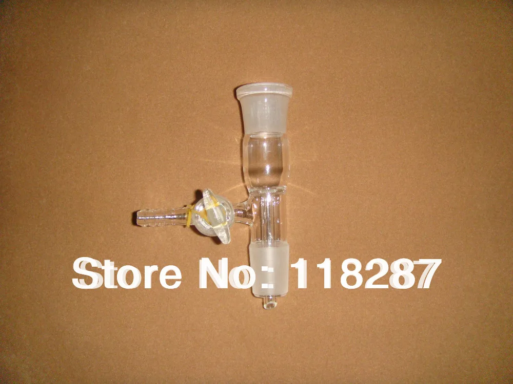 Вакуумный адаптер боковой рычаг со стеклянным стопором соединение 24/29