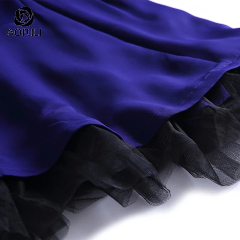 Женское платье с цветочной вышивкой S ~ Xxxl 4xl 5xl подиумное рукавом 3/4 и