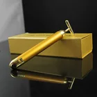 Массажер для глаз, инструмент для удаления окуляра, Электрический вибратор, подтяжка лица, подтяжка, укрепляющий, 24K, цвет золото