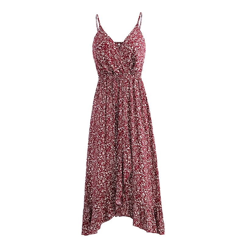 Vestidos largos verano 2019 летнее женское Макси платье на бретельках с цветочным принтом