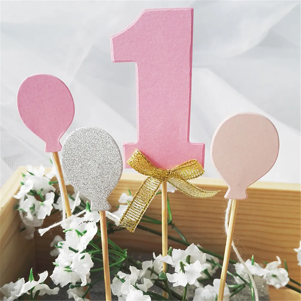 Один набор номер один Babyshower Золотой Розовый Блестящий персонализированный