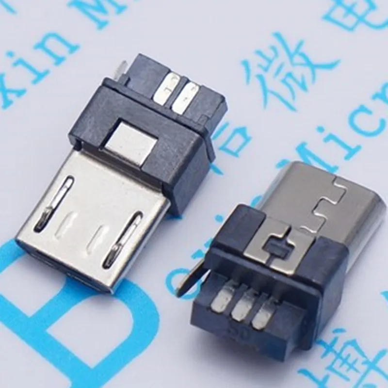 10 шт. Micro USB 5pin Штекерный разъем коннектор тип сварки для зарядки заднего
