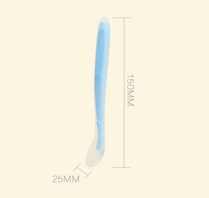Безопасная Мягкая силиконовая ложка для кормления для детского ужина, обучающая детская посуда, ложка для отлучения, BPA бесплатно