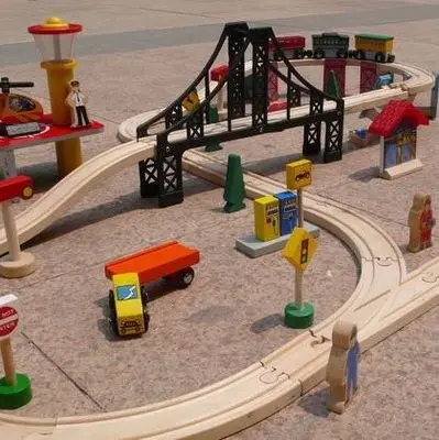 70 шт. детский Деревянный конструктор Т-поезд | Игрушки и хобби