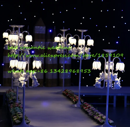 2 шт./лот смоляный маленький угол с цветком дизайн свадебные столбы/Свадебный