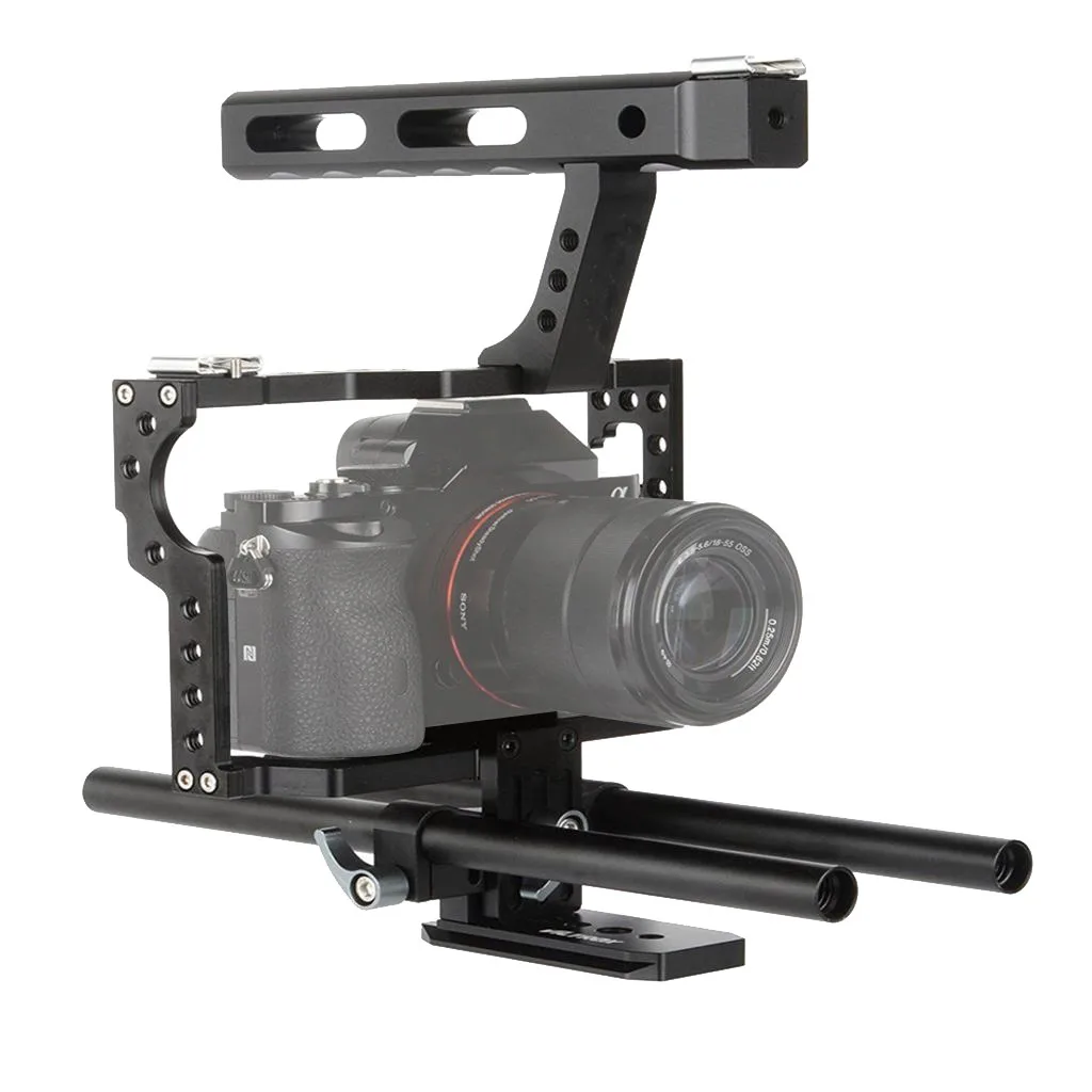 Стержень реечная оснастка корзины Rig Стабилизатор камеры DSLR для sony Gh4 A7S A7 A7R A7Rii A7Sii держатель телефона аксессуары