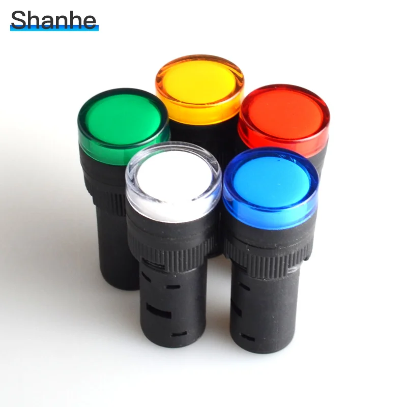 6 3 в 12 В 24 110 220 16 мм светодиодный индикатор сигнальной светильник|led indicator lights 24v|24v