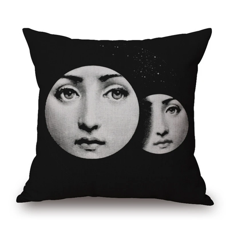 Винтаж rosenthal Piero fornasetti Подушка Чехол Красота уход за кожей лица с принтом хлопковая льняная подушка покрытие автомобиля офис диван-Подушка Чехол домашнего декора