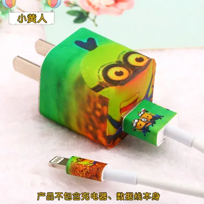 style 12 1 шт. мультфильм USB Дата-кабель для мобильного телефона намотки кабеля мультфильм наклейки USB зарядное устройство кабель протектор наклейки для iPhone 5 5S 6s 7 - Цвет: style 12