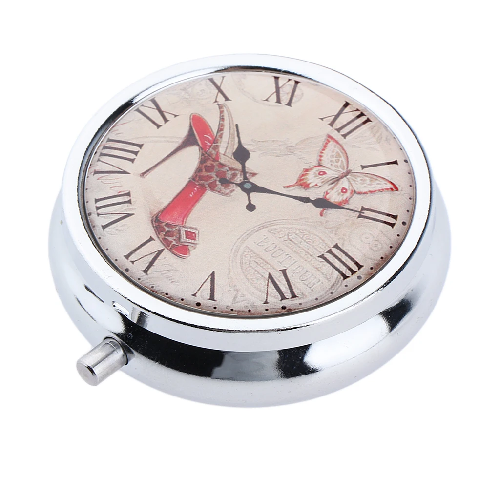 Домашняя дорожная коробка круглая 3 сетки конфетная для таблеток портативные