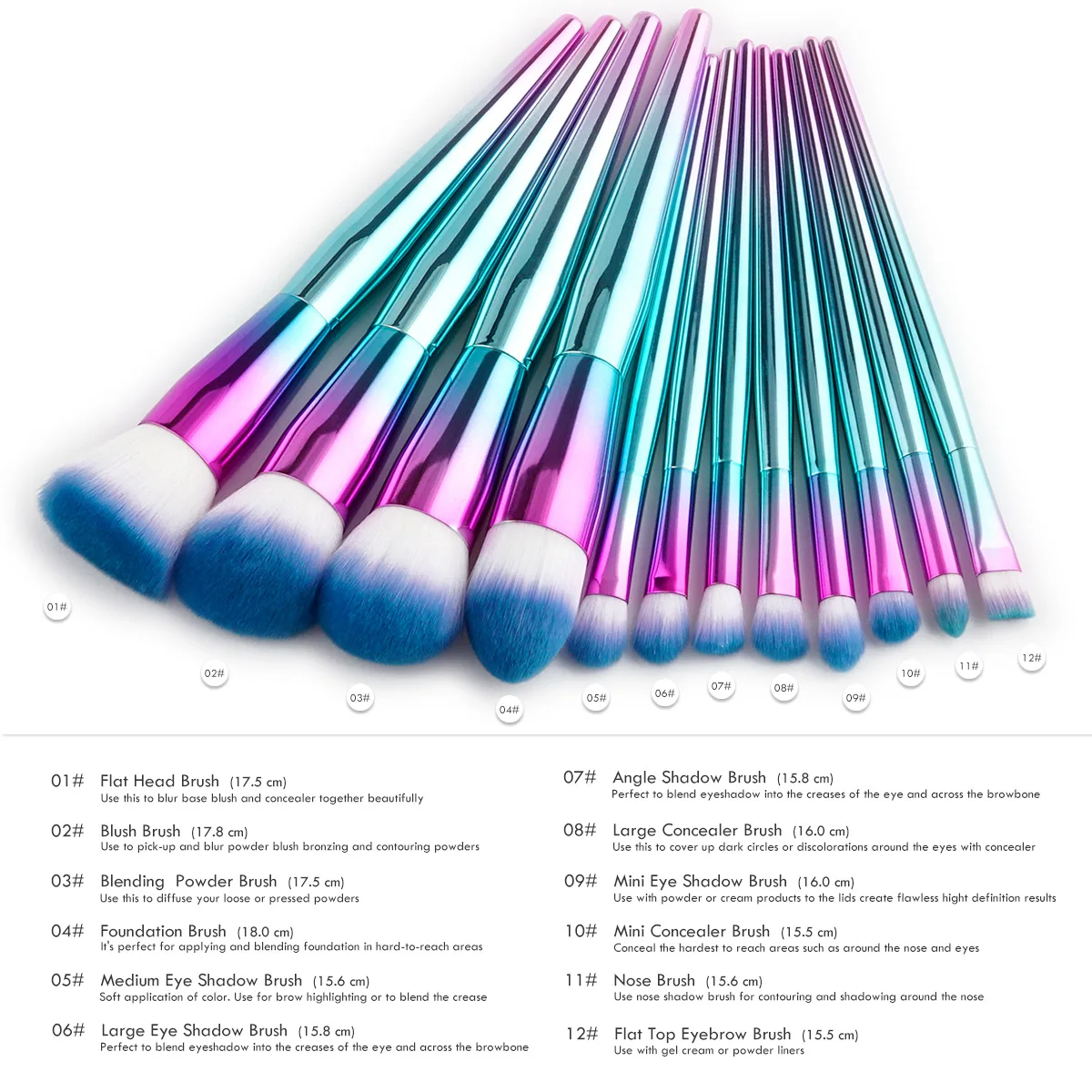 Cosmetic Beauty Make Up Eyeshadow Brush Set Pinceis De Maquiagem Pinceaux Maquillage Foundation | Красота и здоровье