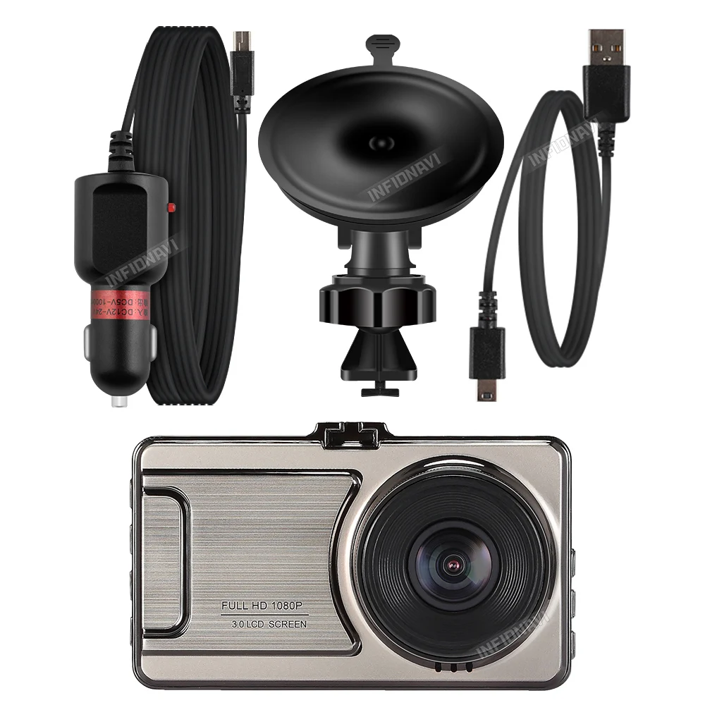 3 дюймовый Видеорегистраторы для автомобилей 1080 P FHD 170 градусов Широкий формат