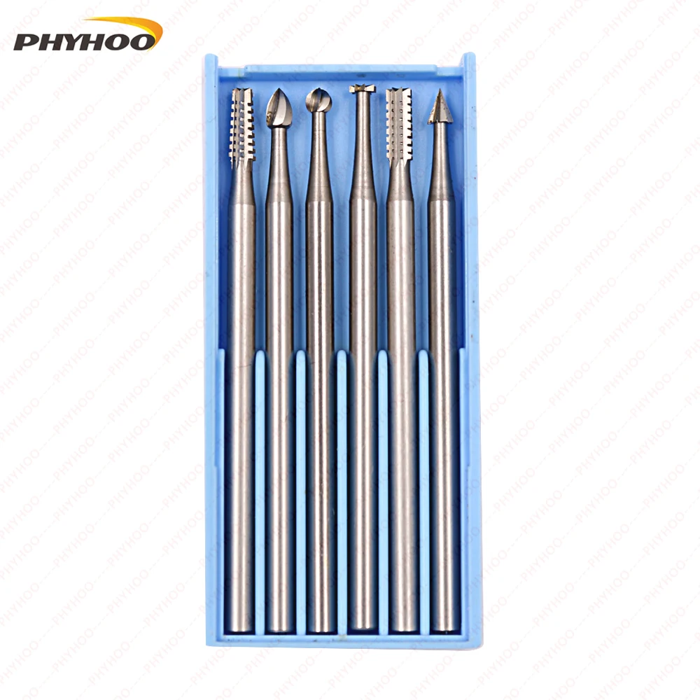 6Pcs/Box Germany Brand Burs for Gem Setting,Dental Drill Bur for Jewelry Polishing & Engraving Tools Set