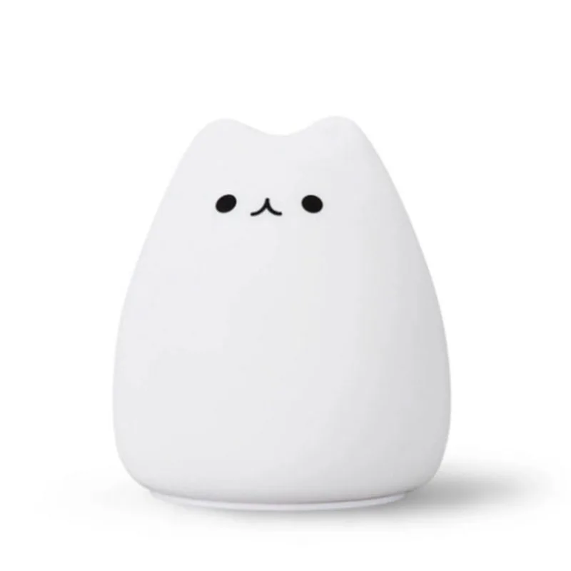 Ночной светильник с usb зарядкой 7 цветов силиконовый светодиодный изображением